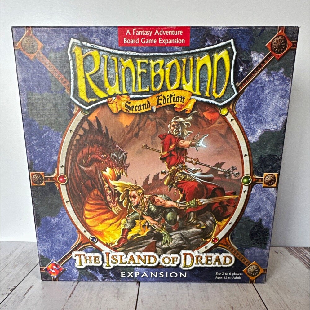 New Fantasy Flight Games Runebound 2nd Ed Island of Dread Expansion 2P 12+